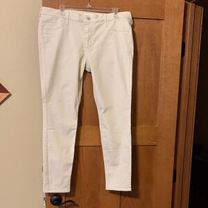 H&M Women's Straight Leg Off-White Jeans